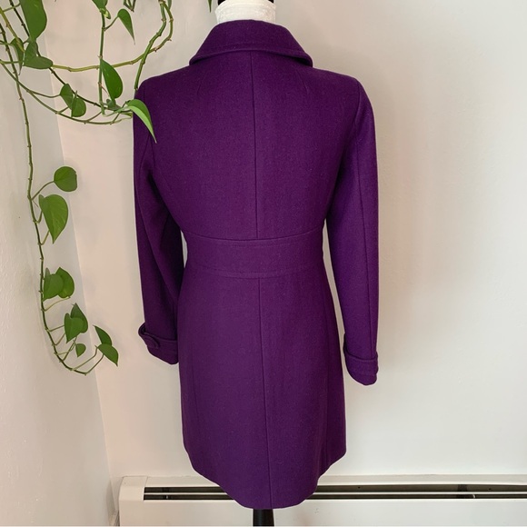 J. Crew Purple Wool Coat Size 6 - Picture 2 of 10